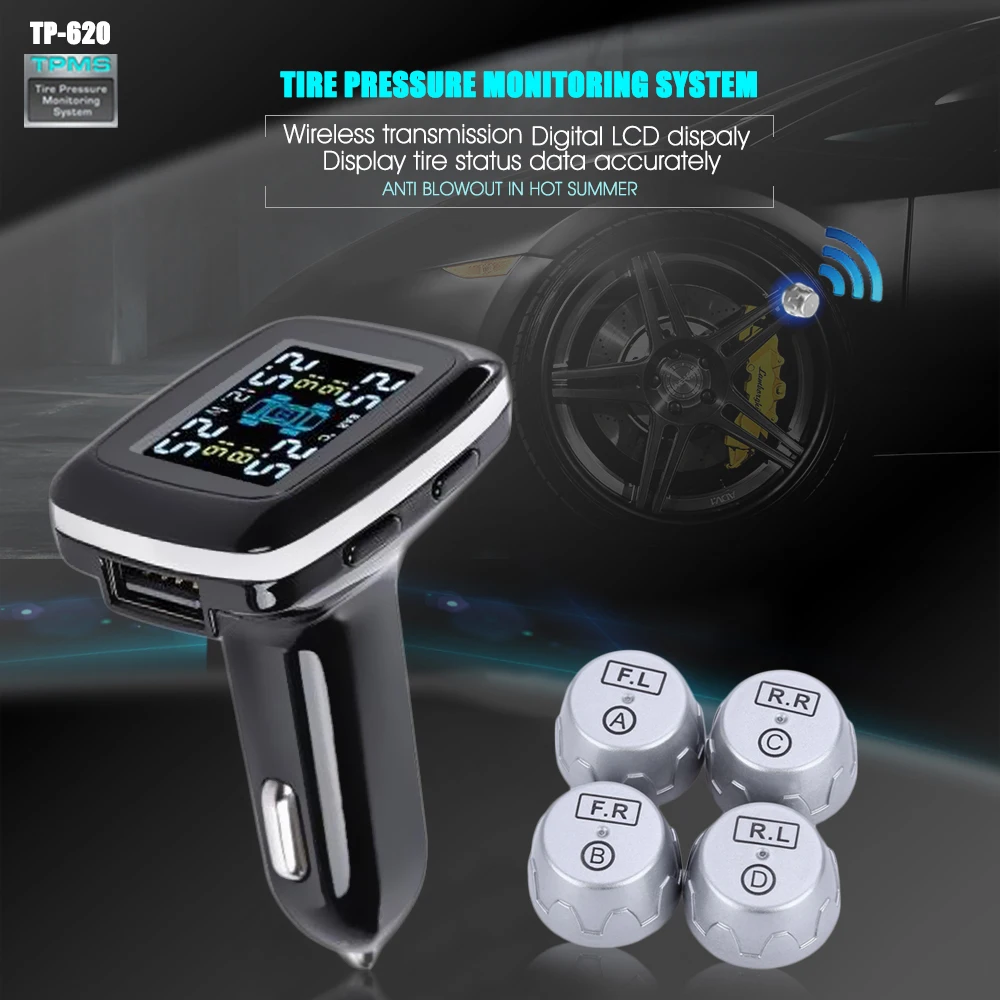 TP620 Digital Tire Pressure Monitoring System 12V Real