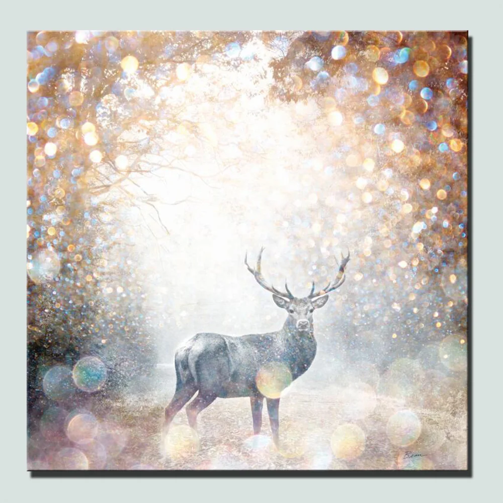 Buy Nordic Deer Wall Art Canvas Modern Large Deer In
