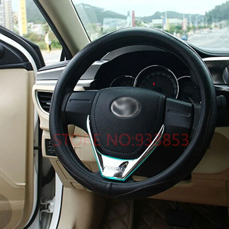 STYO Car ABS Chrome Steering Wheel trim cover For Corolla 2014 2015