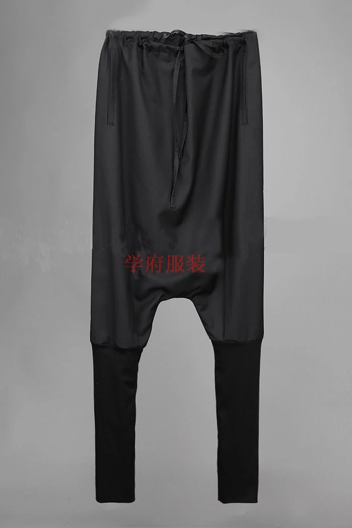 

27-46 2023 Men's Clothing Trousers Tidal Current Male Hanging Crotch Pants Boot Cut Jeans Plus Size Singer Costumes