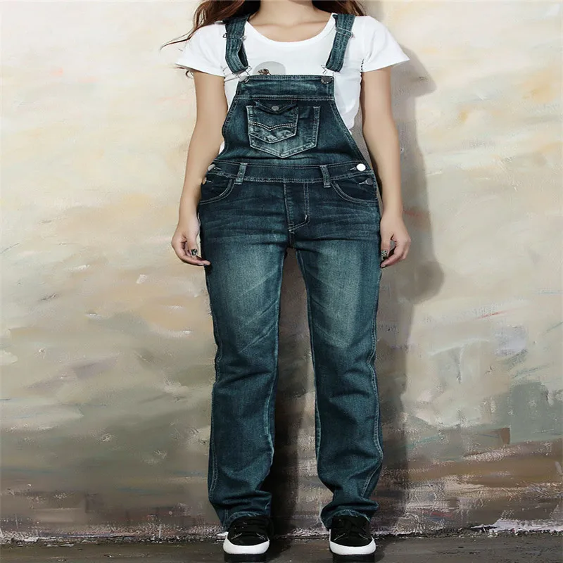 snowshine YLW 1PC Fashion Street Denim Bib Women Lady Jeans Spaghetti