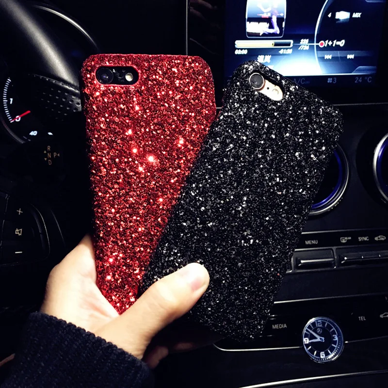 

Remazy Glitter Shining Hard Phone Cases for iPhone 7 8 Plus X XS Max XR Bling Covers Fundas for iPhone 6 6s Plus 5 5S SE Coque