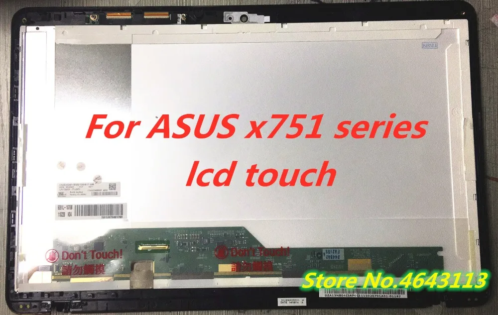 

17.3 inch LP173WD1(TL)(G1) LCD Display Panel Touch Screen Assembly With frame For ASUS x751 X751LD X751L X751LN X751LX X751MA