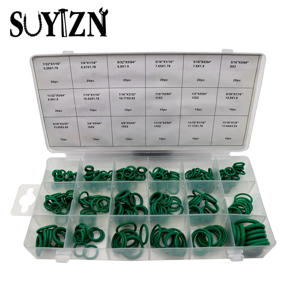 270pcs/case O ring Rubber Washer Assortment Silicone Washers O Ring