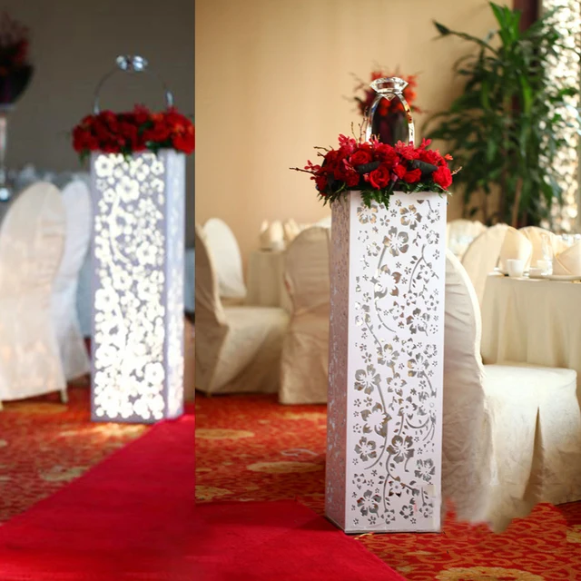 Wedding Pillars Wedding roman column Wedding Stands 4PCS/LOT With LED Lightsin Party Direction