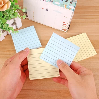 

20 pcs/Lot Classic memo pad Color paper Line sheets Diary planner sticky notes Message Stationery Office school supplies FM580
