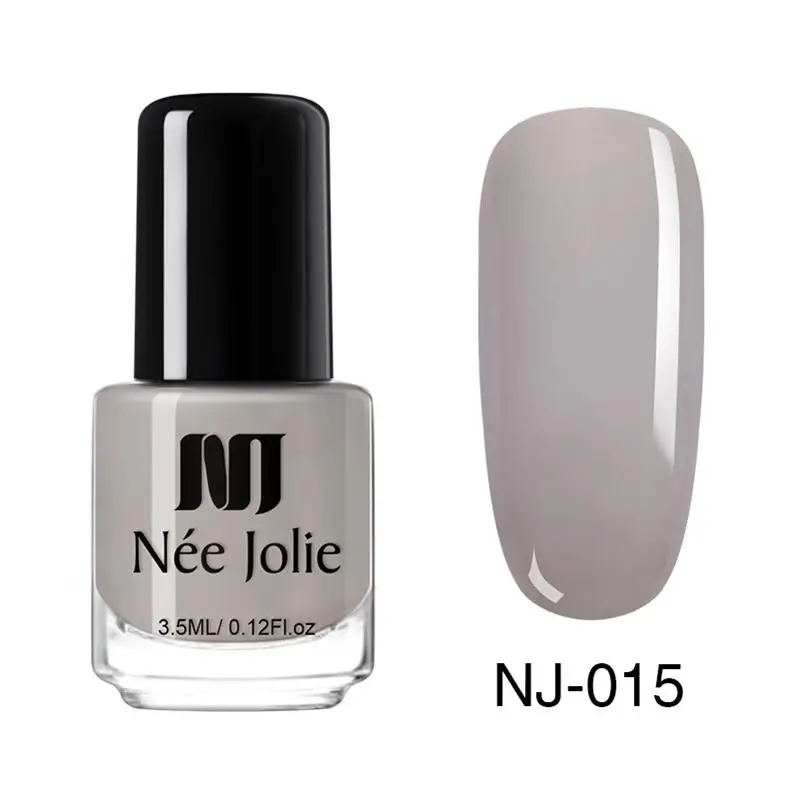 Ни Джоли 3,5 мл, нюдовый Карамельный цвет лак для ногтей полу-прозрачная; Нейл-арт Лаки розовый продолжительный блеск для ногтей дизайн - Цвет: Pink Glitter NJ-015