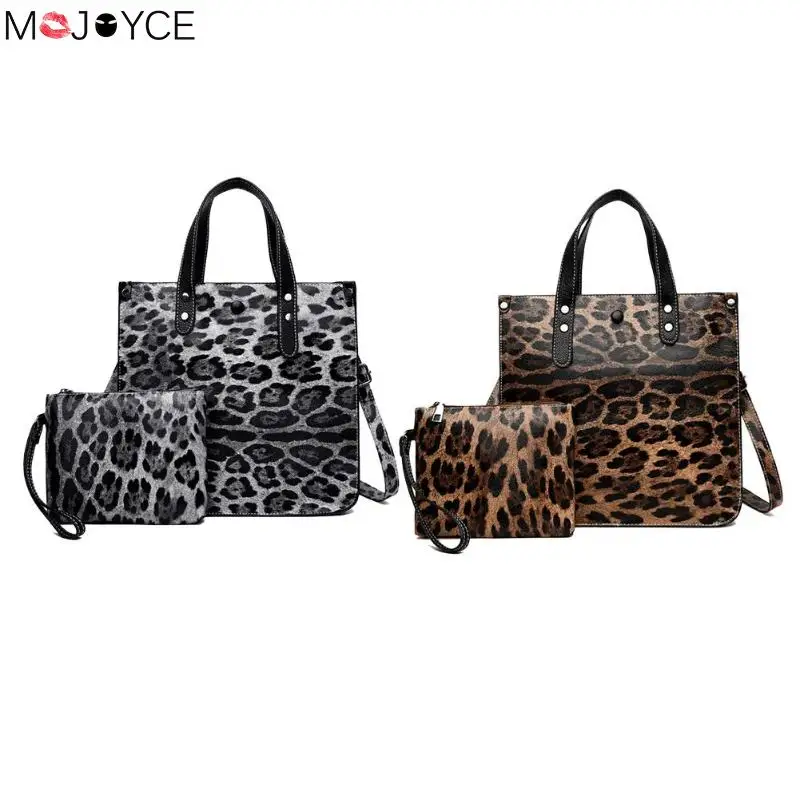 

2pcs Animals Print Large Capacity Clutch Shoulder Messenger Square Handbag Women Temperament Shoulder Bag Handbag