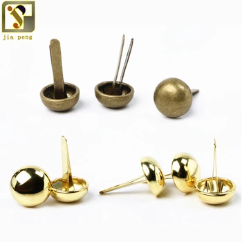 

100PCS Bronze Tone Pastel Round Brads Scrapbooking Embellishment Card Making DIY Home Paper decoration 16x8mm( 0.607x0.311 inch)