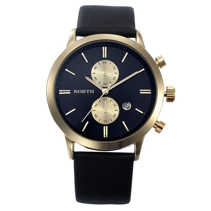  Fashion Men Casual Waterproof Date Leather Military Japan Watch Gift Men Wholesale #2AP17 (7)