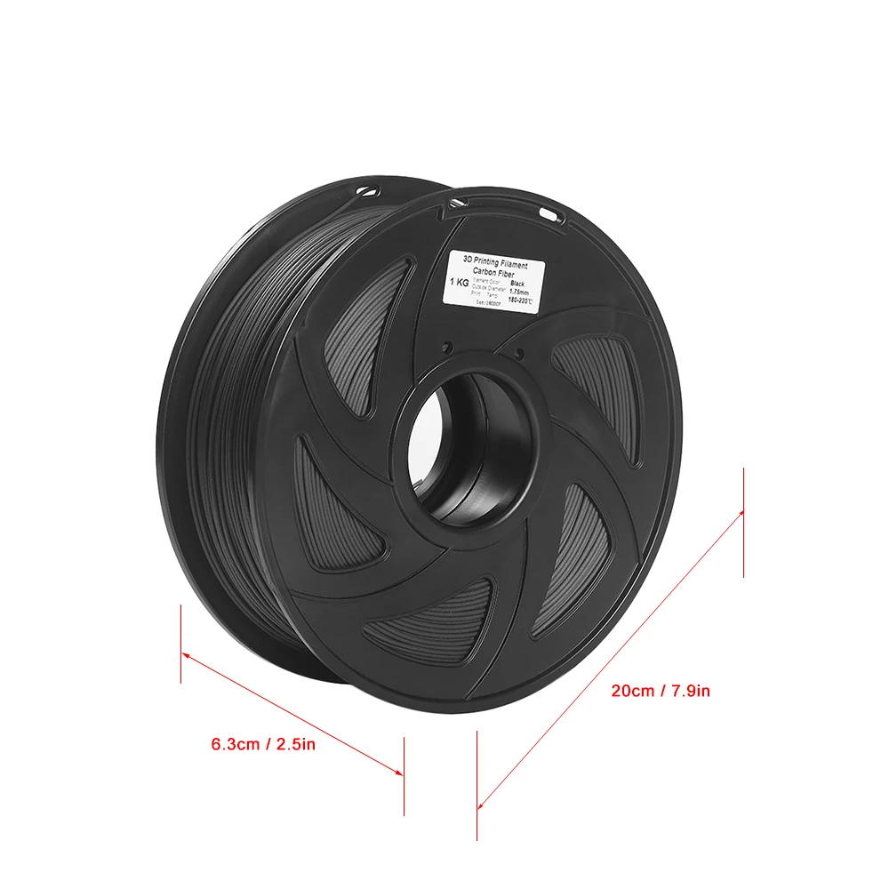 3d Принтер Нити углеродного волокна+ PLA 1,75 мм 1 кг катушка точность измерения+/-0,02 мм