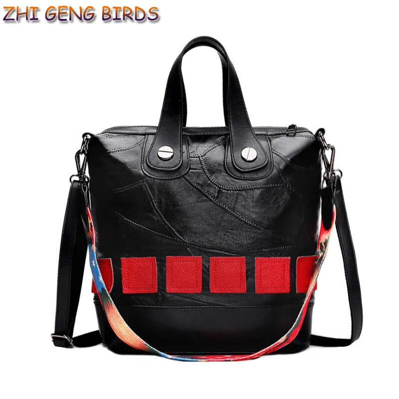 

ZHI GENG BIRDS! Soft Leather Women Shoulder Bags Bolsos Leisure Trend Tote Ladies Vintage Crossbody Bag For Women's Handbag E61