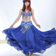 Сапфир женская Одежда для танцев 3 шт. танец живота костюм хип шарф топ бар 34B/C юбка костюмы 807