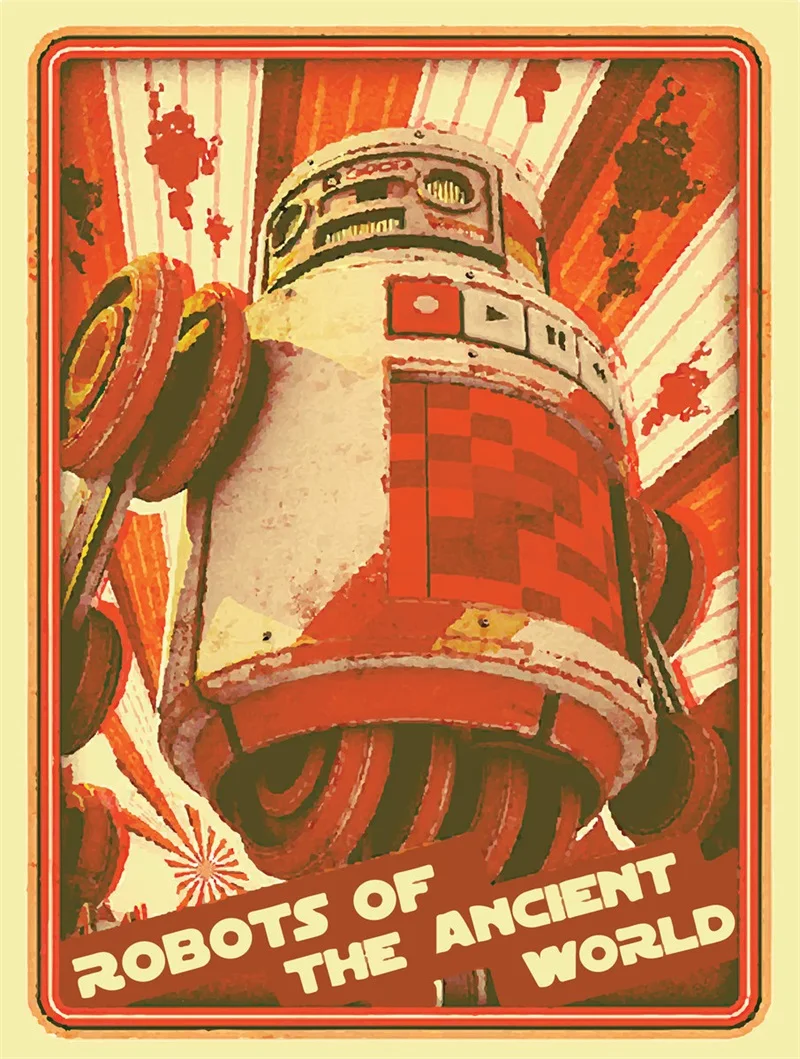 Sci-fi японский робот Гейша классический винтажный Ретро Крафт-плакат декоративный DIY настенный холст наклейка домашний бар художественные плакаты Decorati