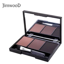 1 комплект бровей 3 цвета бровей пудра палитра водонепроницаемый Защита от размазывания с зеркалом и кисти для бровей внутри корректор для бровей