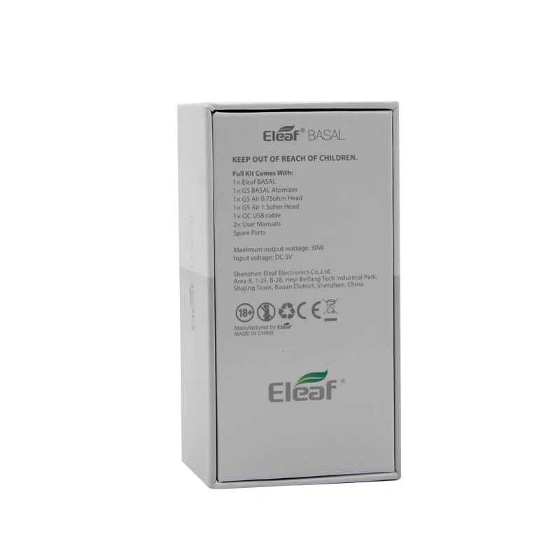 100% Оригинальный базовый набор Eleaf с базальным аккумулятором 1500 мАч и атомайзером