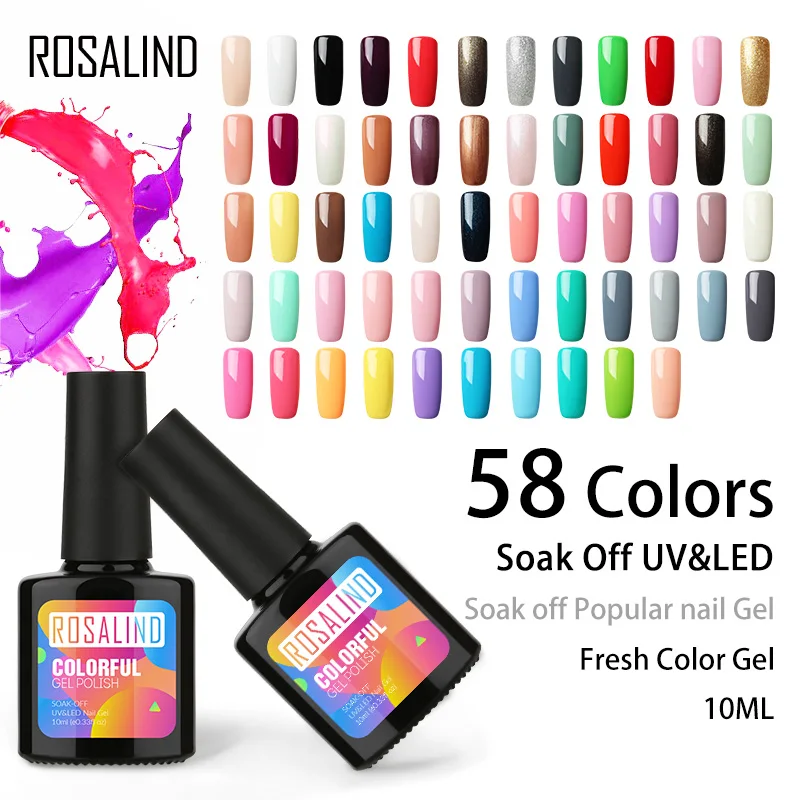  ROSALIND Gel Nail Polish Soak-Off gel uv primer for nails Vernis Semi Permanent Set For Manicure Na