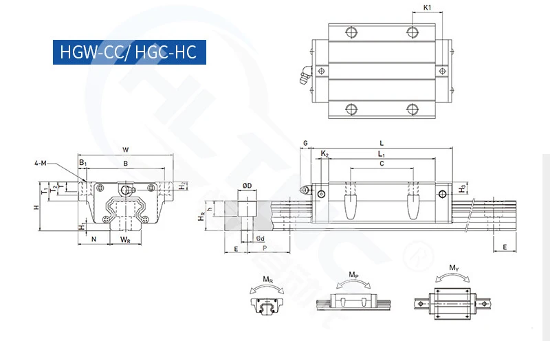 1 шт. HGH20CA/HGW20CC линейная направляющая блок спичка использование hiwin HGR20 ширина 20 мм направляющая для ЧПУ