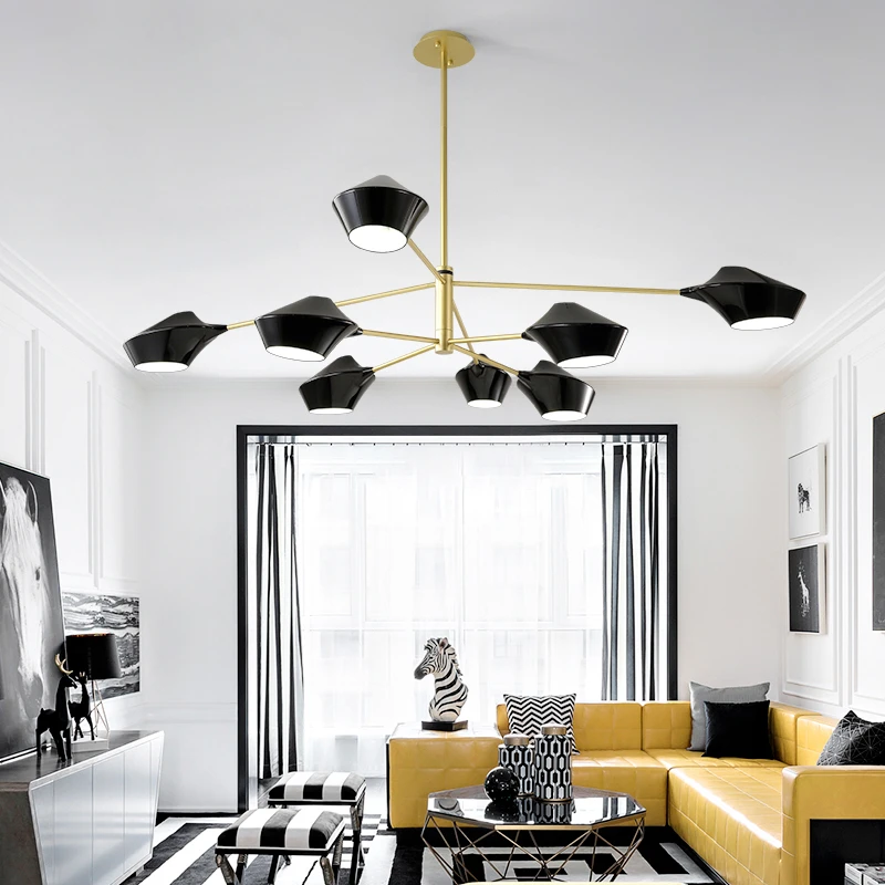 

Nordic personality LED hanging lights postmodern restaurant creative Fixtures Novelty living room chandelier bedroom chandeliers