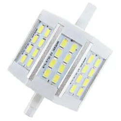 Лампа R7S 78 мм светодиодный 5730 SMD Галогенные 10 Вт R7S-5730-24 светодиодный 78 мм не затемнения (AC 85- 265 В), холодный белый