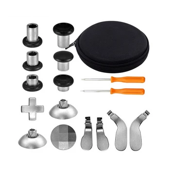 

16pcs Replacement Set Parts for Xbox One Elite Controller Gamepad Thumb Grips Stick D-Pad and Bumper Button Bullet Set with Tool