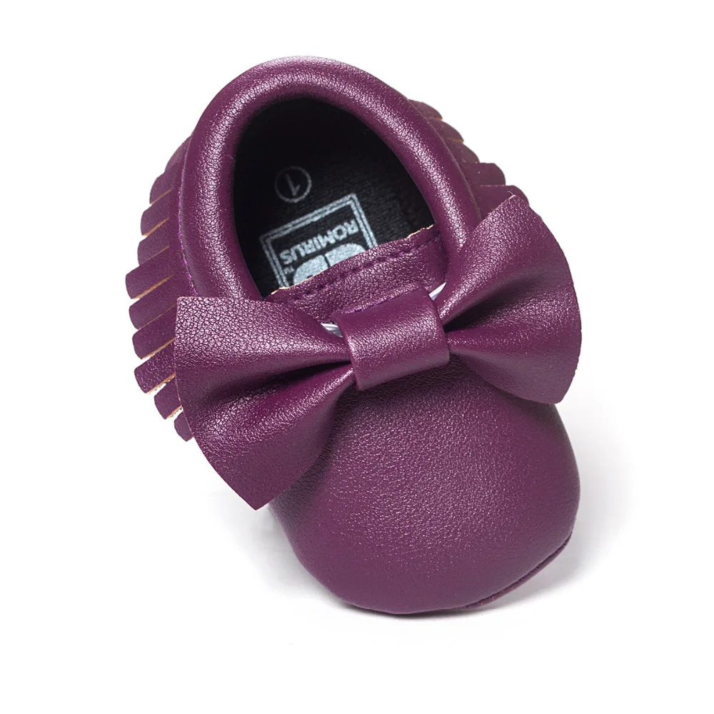 Обувь для маленьких девочек; красные, фиолетовые, золотые, с бахромой; нарядные Мокасины с бантом для новорожденных; мягкая обувь для первых ходунков; Moccs