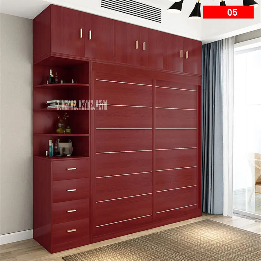 4285-5A3 простая и современная домашняя сборная панель деревянный шкаф спальня мебель 2 двери деревянная панель шкаф для одежды 180 см - Цвет: E0 180CM Full Set 05