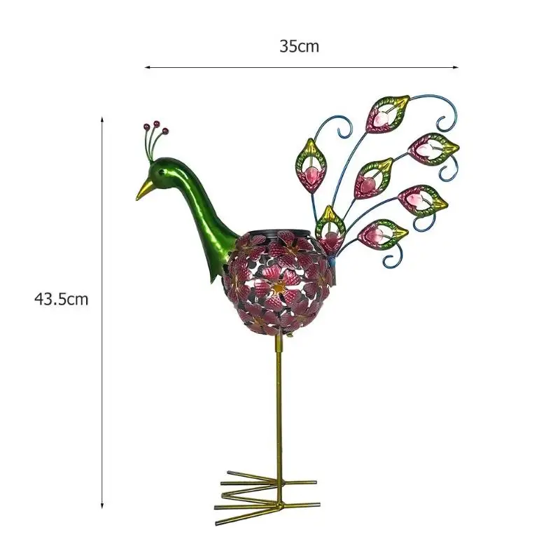 Солнечный СВЕТОДИОДНЫЙ светильник Peafowl теплый белый открытый ретро сад газон пейзаж лампа Домашнее освещение украшение