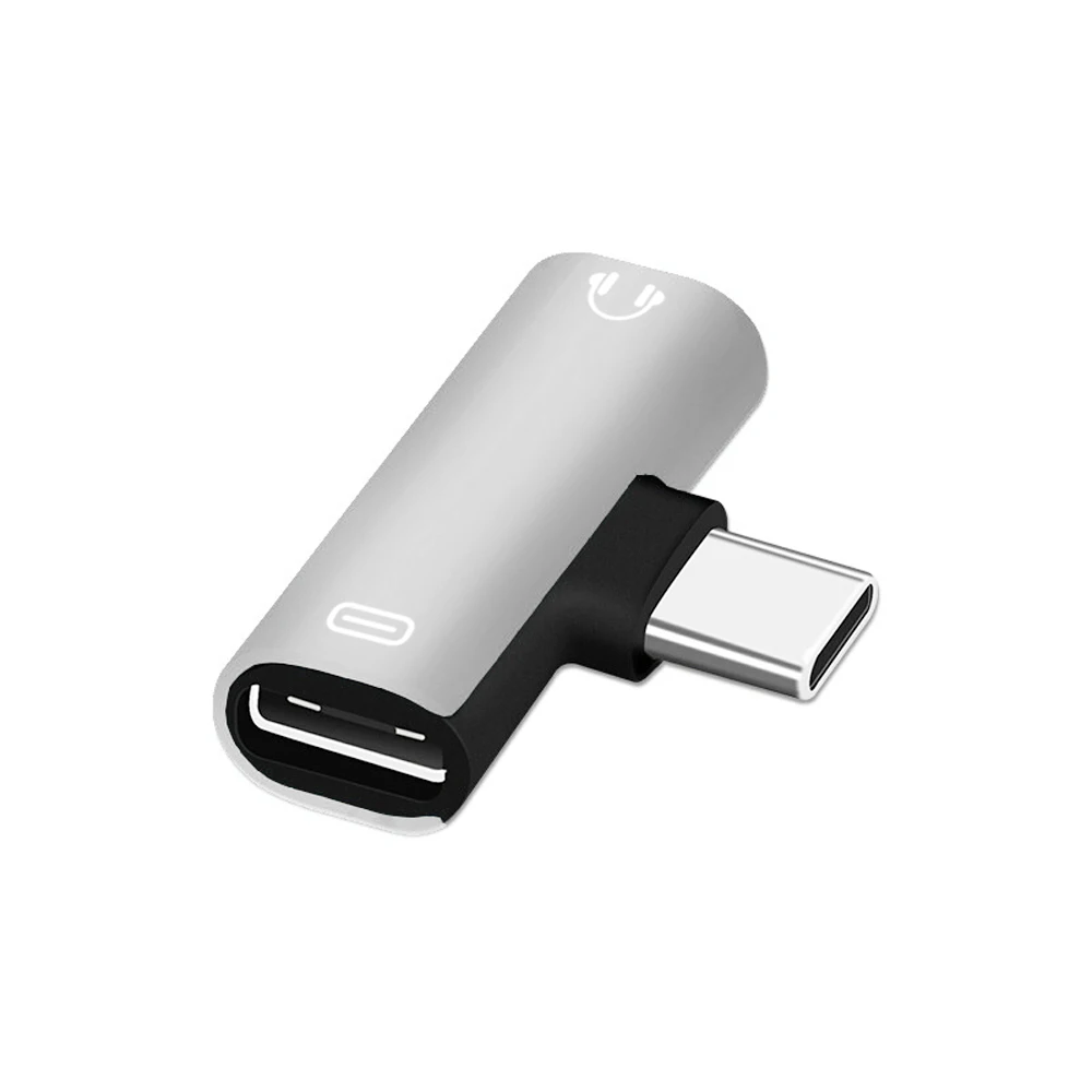 USB C type-C до 3,5 мм аудио адаптер для наушников type C Aux Jack наушники зарядный кабель зарядный конвертер для Xiaomi Mi для huawei - Цвет: silver