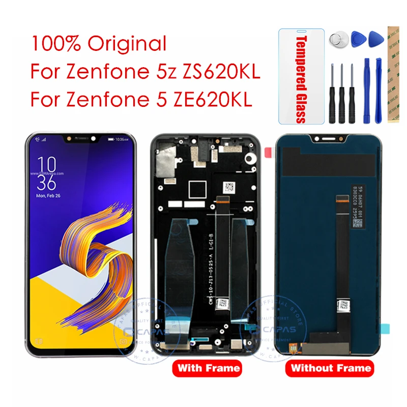 

Original For Asus Zenfone 5z ZS620KL LCD Display WITH Frame For Zenfone 5 ZE620KL LCD Screen Digitizer Replacement Spare Parts