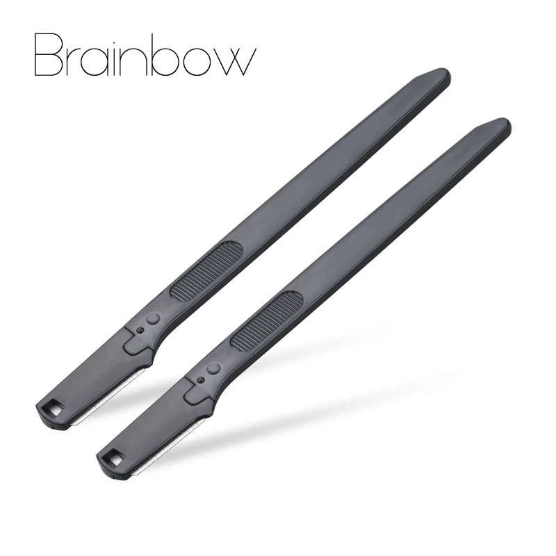Brainbow 2pc/pack Colorful Eyebrow Trimmer Safe Makeup Knife Eyebrow Blades Face Hair Removal Scraper Shaver Makeup Beauty Tools 3
