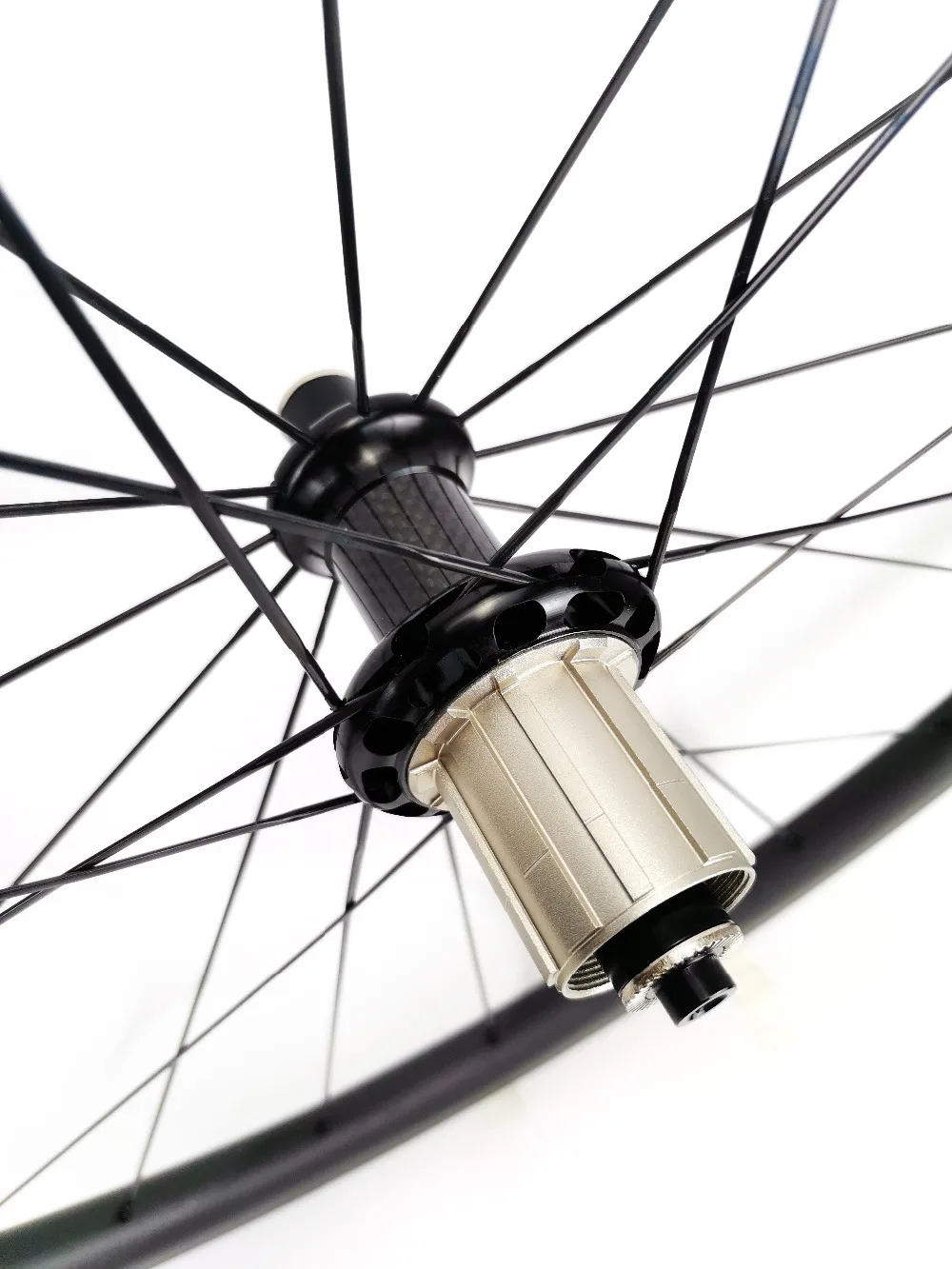 Top 700C 38mm depth 25mm width Road carbon wheels clincher/tubular carbon wheelset with Powerway R36 hubs, AC3 brake surface 4