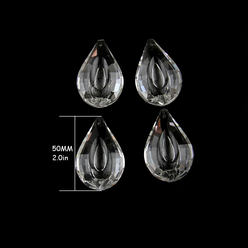 

10pcs Clear Crystal Prism Chandelier crystal Pendants 50-76mm Europe Style Drop For Gorgeous Christmas Home Decoration