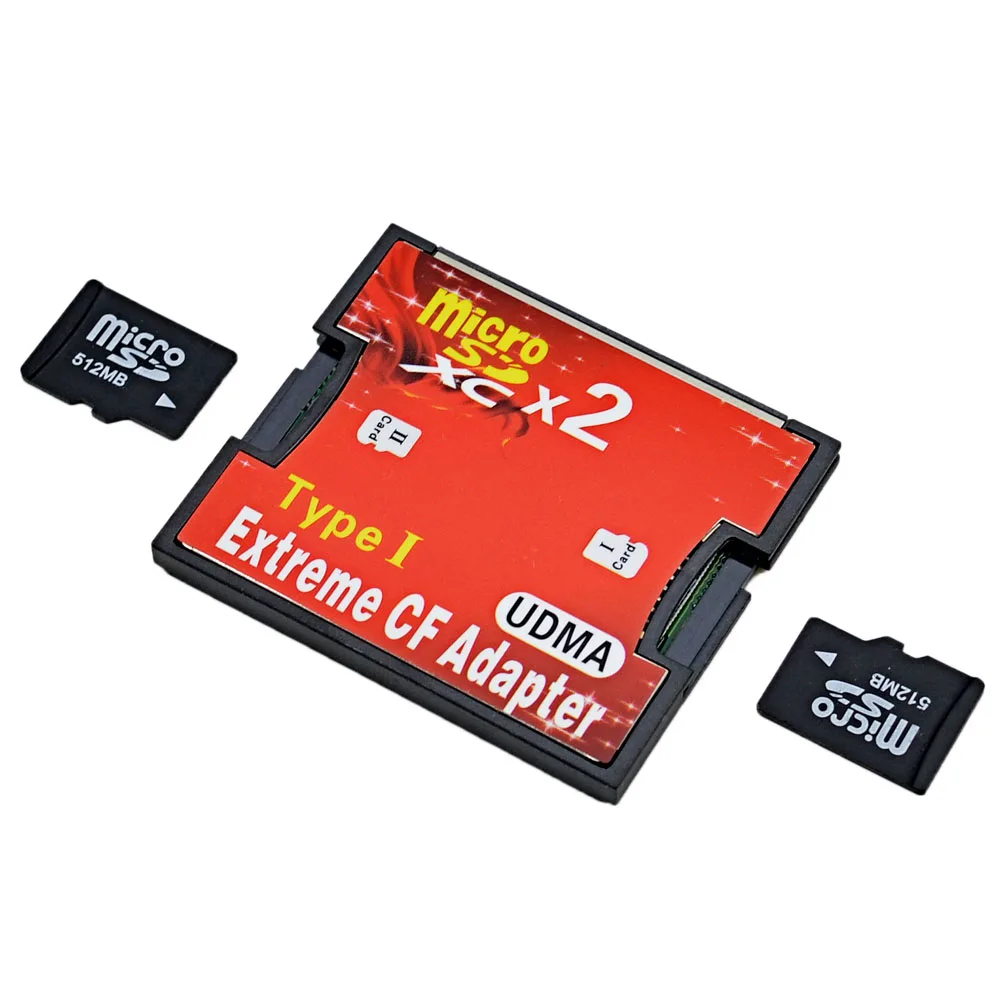 CHIPAL Micro SD SDHC SDXC с двумя слотами TF в CF адаптер MicroSD Extreme Compact Flash Type I