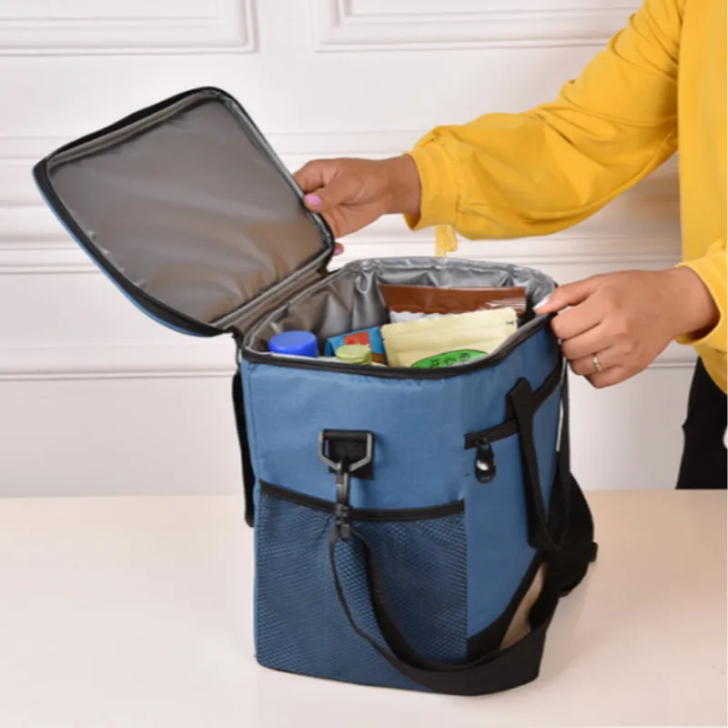 Большая вместительная сумка для обеда, водонепроницаемая изолированная Термосумка для женщин и мужчин, контейнер для еды для пикника, Ланч-бокс