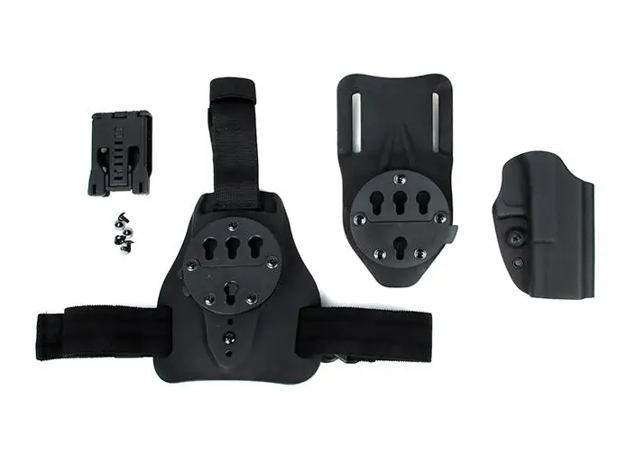 

TMC Marui WE G17 G18C G24 G19 Kydex Holster Set With Drop Leg Platform & Belt Clip GC Wheel(SKU051127)