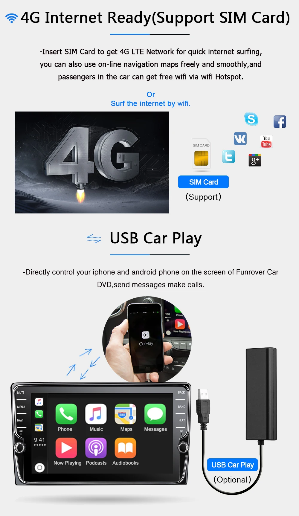Excellent Funrover car multimedia player 2 din android 9.0 dvd radio gps for Passat B6 B7 CC Magotan Touran Split screen SIM 4G+64G stereo 18 Excellent Funrover car multimedia player 2 din android 9.0 dvd radio gps for Passat B6 B7 CC Magotan Touran Split screen SIM 4G+64G stereo 18