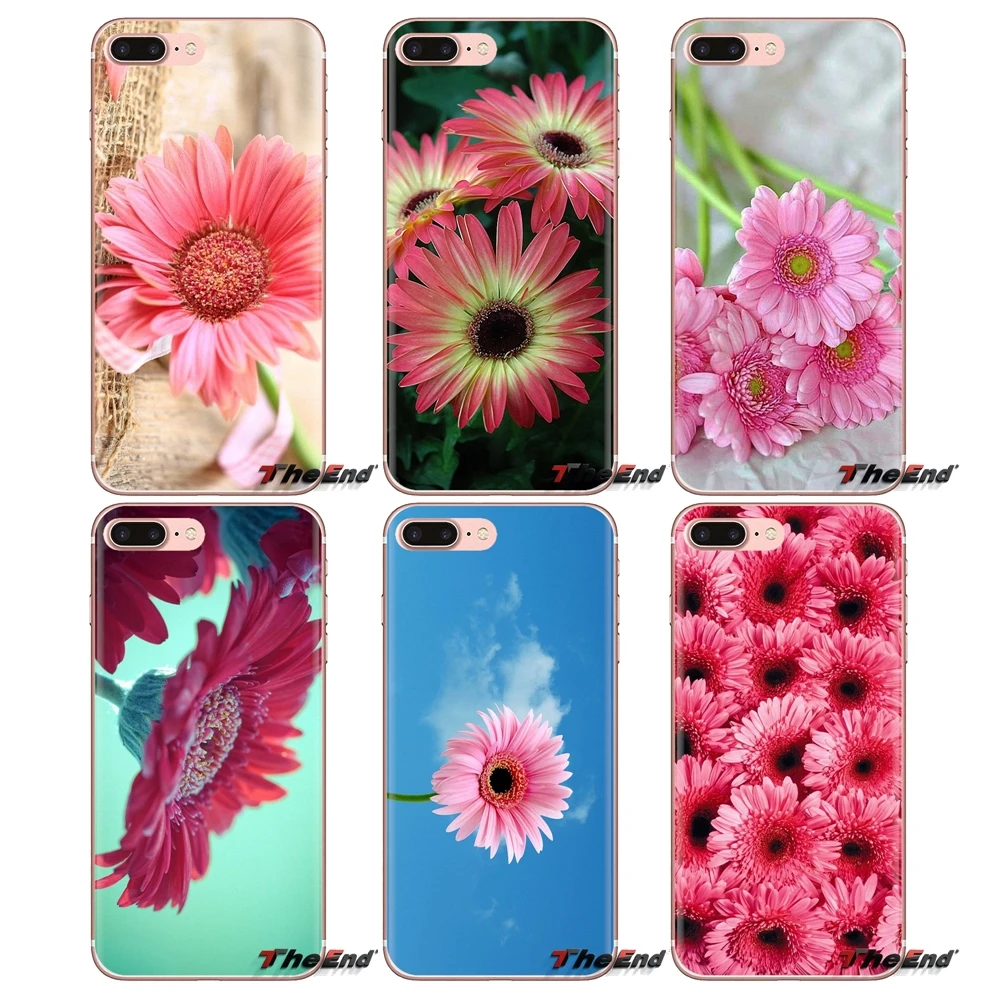 Для Huawei G7 G8 P7 P8 P9 P10 P20 P30 Lite Mini Pro P Smart Plus 2017 2018 2019 Gerbera розовый цветочный