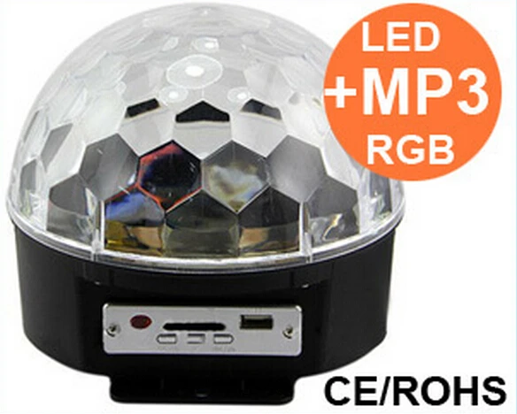 

Stage lights Digital MP3 LED DJ RGBWA Crystal Magic Ball Effect Light Disco DJ Wedding Lighting