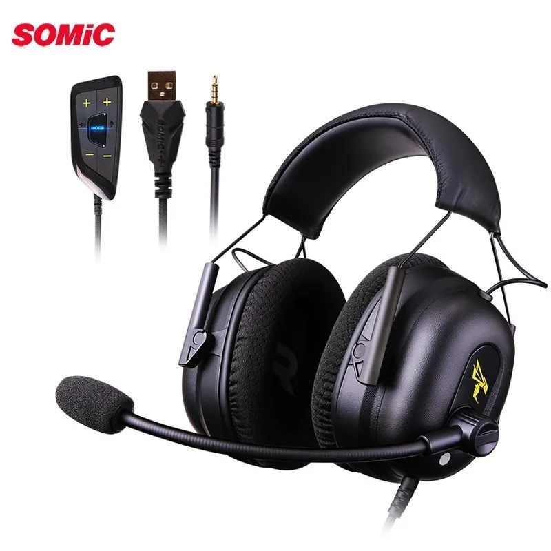 

Somic 936N head-mounted 7.1 virtual game surround sound e-sports mobile game 3.5 mm audio connection with microphone headset