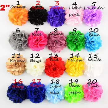 

30PCS 5CM satin flower for kid headband DIY craft can choose colors(HMF-2)