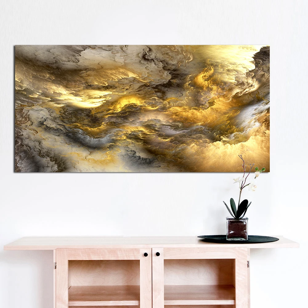 Permalink to WANGART Large Size Wall Art Prints Cloud Abstract Colorful Oil Painting  Decor Light Brown for Living Room Wall Picture no frame