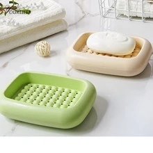 OYOURLIFE Natural Double-deck Bamboo Fiber Soap Box Non-slip Soap Container Bathroom Soap Drain Holder Case Bathroom Accessories