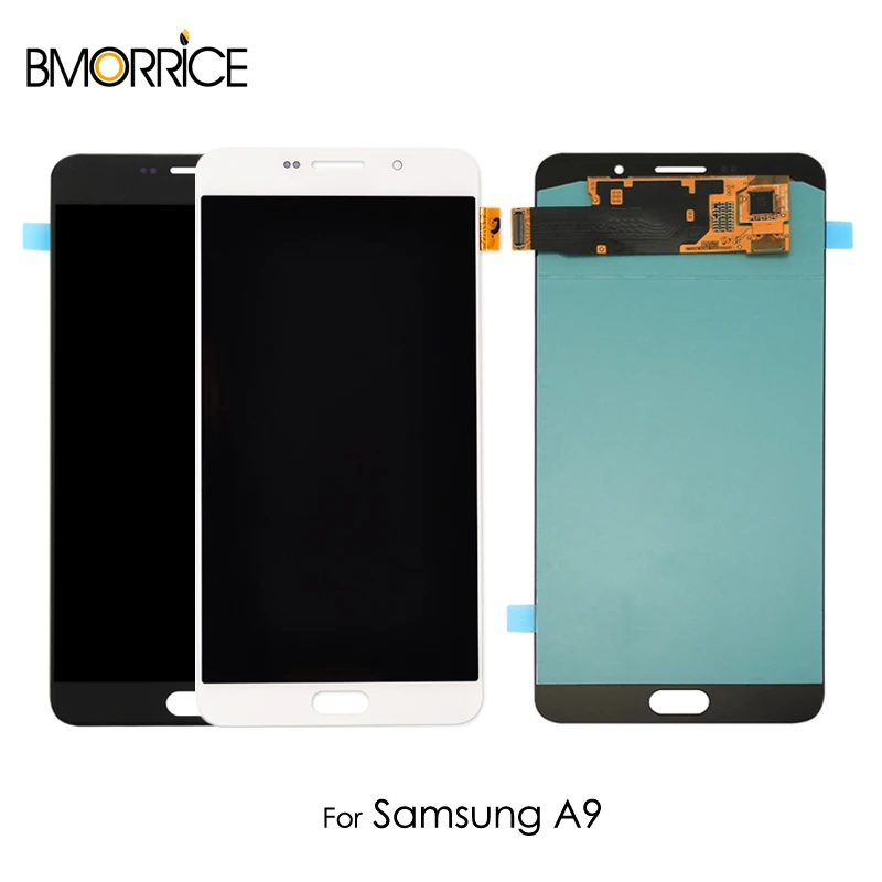 

AMOLED For Samsung Galaxy A9 2015 A9000 SM-A900F A900 LCD Display OLED Touch Screen Digitizer Assembly Replacement Black 6.0''
