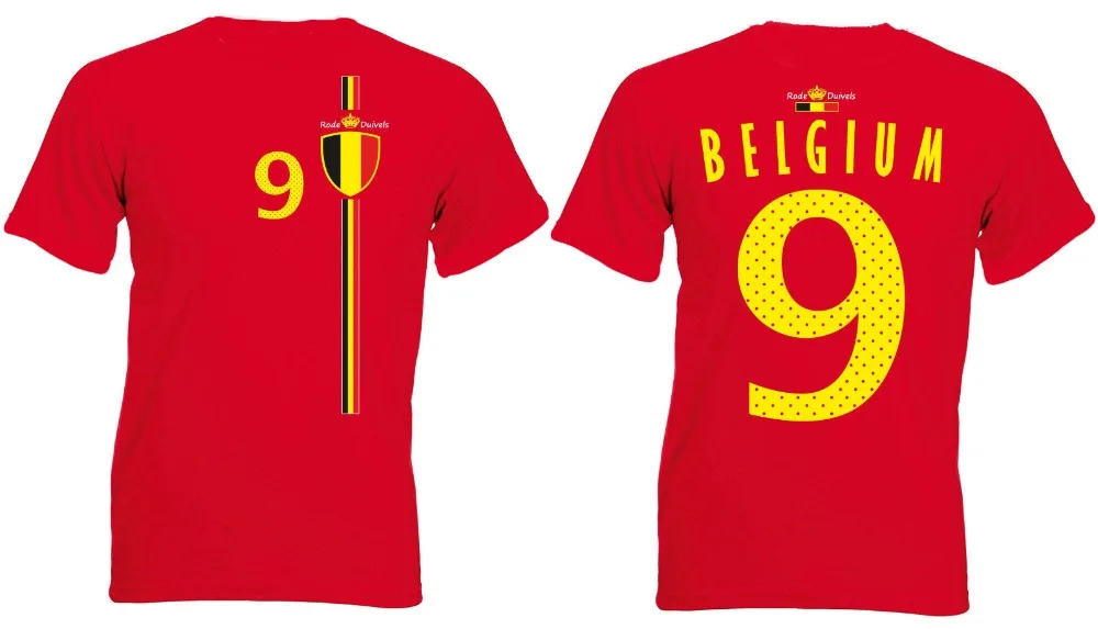 Belgien تي شيرت 2019 جيرسي بلجيكا Nummer 10 رجال لاعب أسطورة من Soccers 2019 العلامة التجارية تي شيرت الرجال الأزياء القطن الخالص جولة