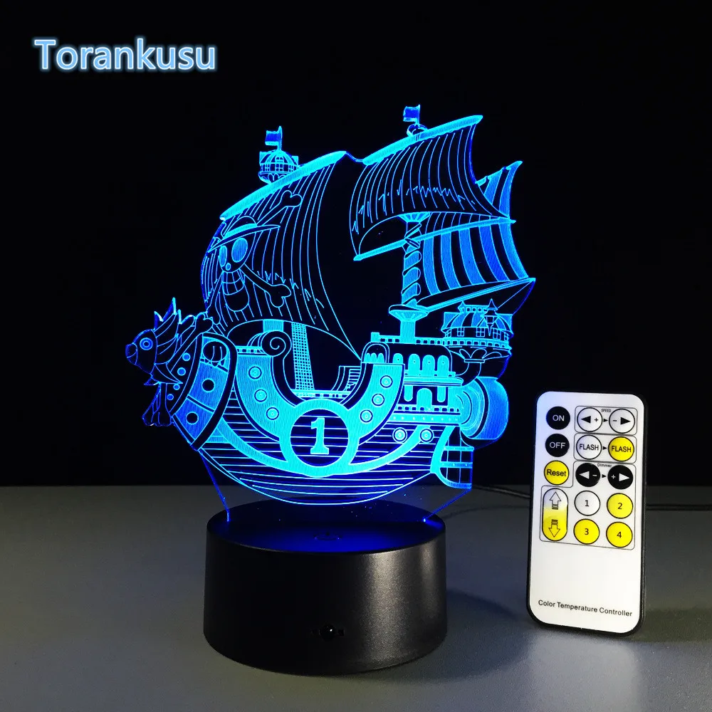 One Piece Thousand Sunny Table Lamp 3d Nightlight Rgb Changing Desk Lamp Night Light Thousand Sunny Luffy Action Figure 3d01 Luffy Action Figure Action Figurethousand Sunny Aliexpress