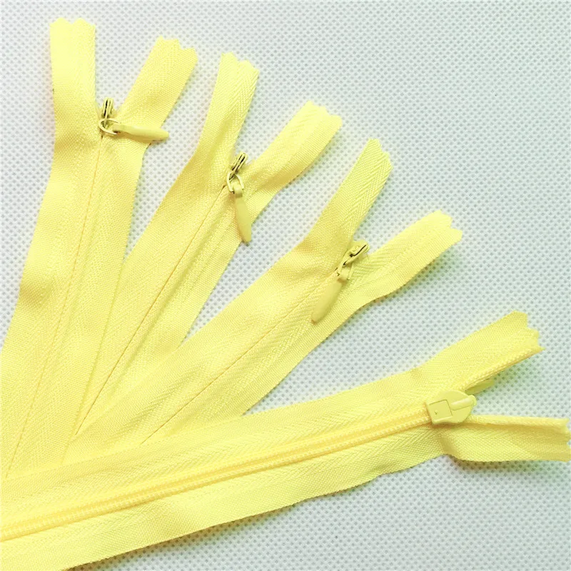 15pcs yellow Invisible Zippers Pillow Garment Dress Clothes Cushion 8