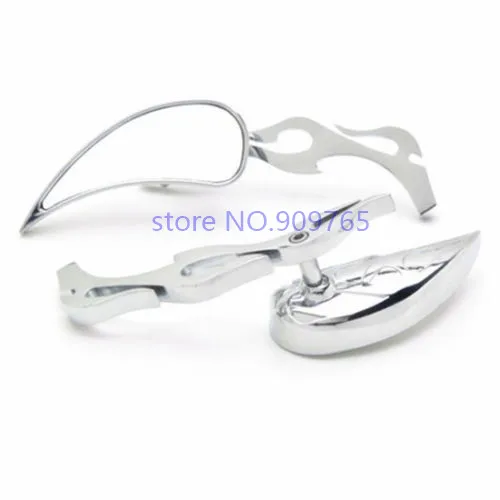 Tear Drop Chrome Motorcycle Mirrors For Harley Dyna Electra Glide Iron 883 Fatboy Chopper Cruiser Custom | Автомобили и мотоциклы