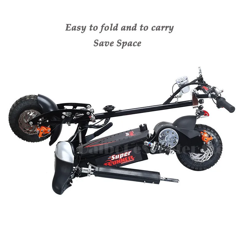 Perfect Electric Scooter Adults 10 Inch 2 Wheels Electric Scooters 1500W 48V Folding Electric Off Road Skateboard 3