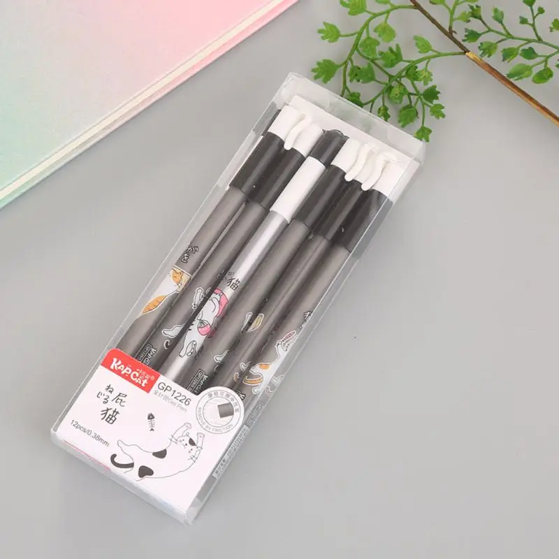 

A Set Of 12 Primary School Cartoon Prints Are Small Fresh Erasable Pen Magic Easy To Wipe 0.38 Gel Pen